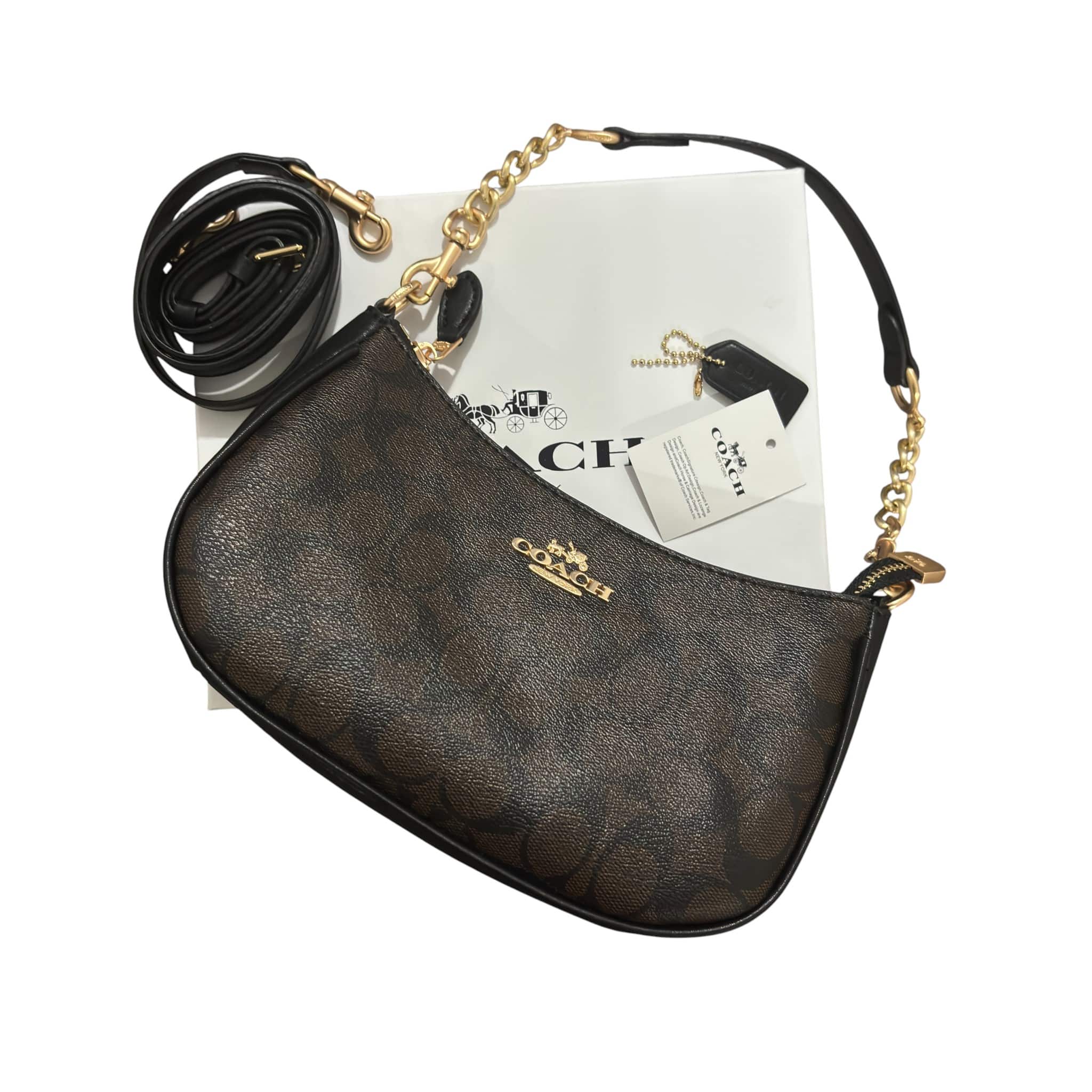 Coach Teri Shoulder Bag Signature Canvas