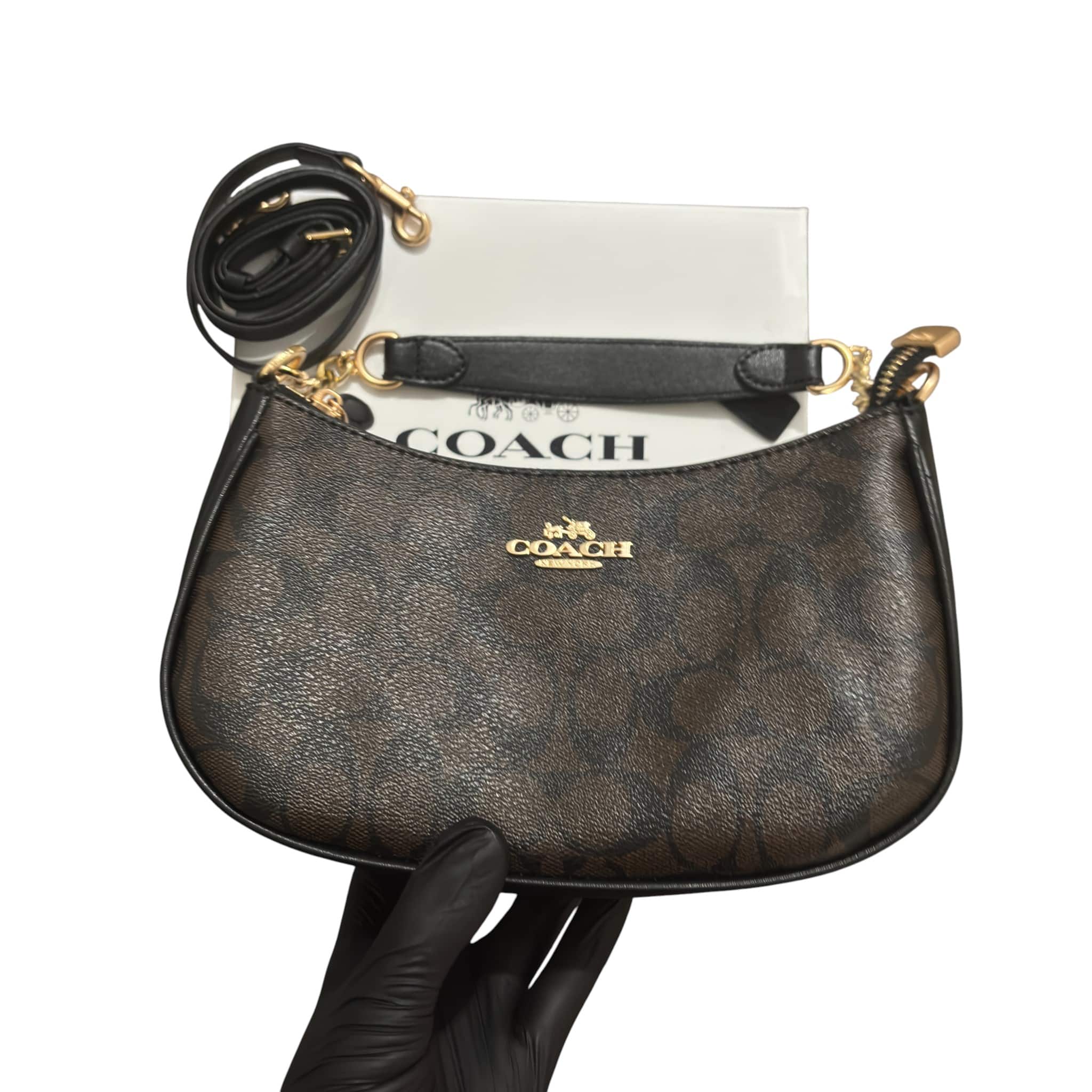 Coach Teri Shoulder Bag Signature Canvas