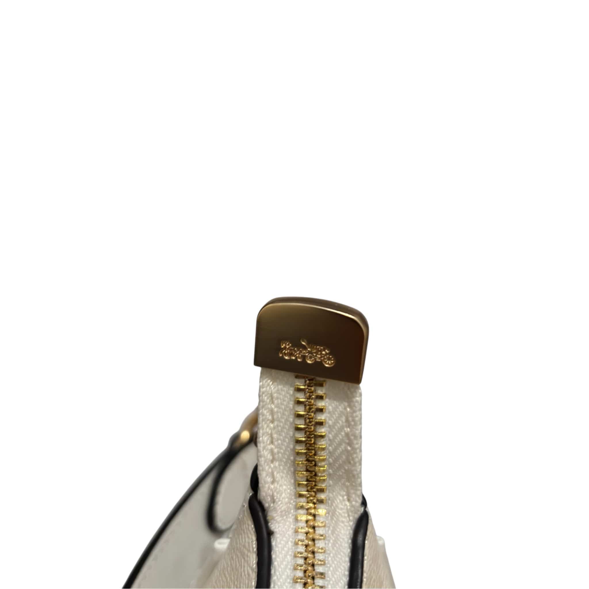 Coach White Shoulder Bag Signature Canvas