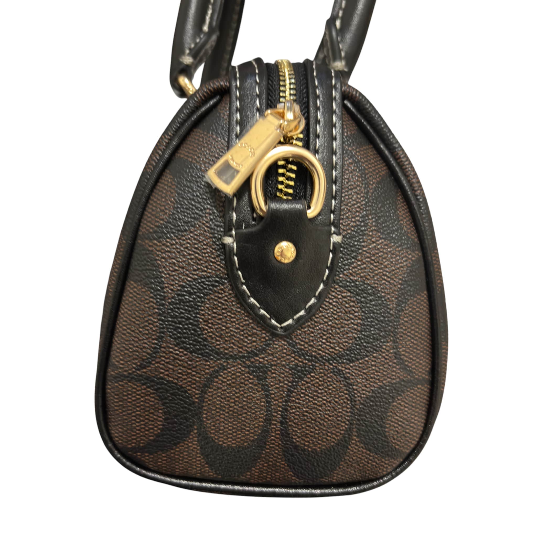 Coach Mini Rowan Leather Crossbody In Signature Chambray