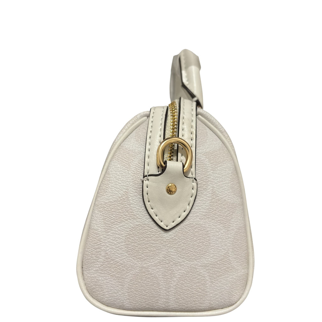 Coach Mini Rowan White Crossbody In Signature Chambray