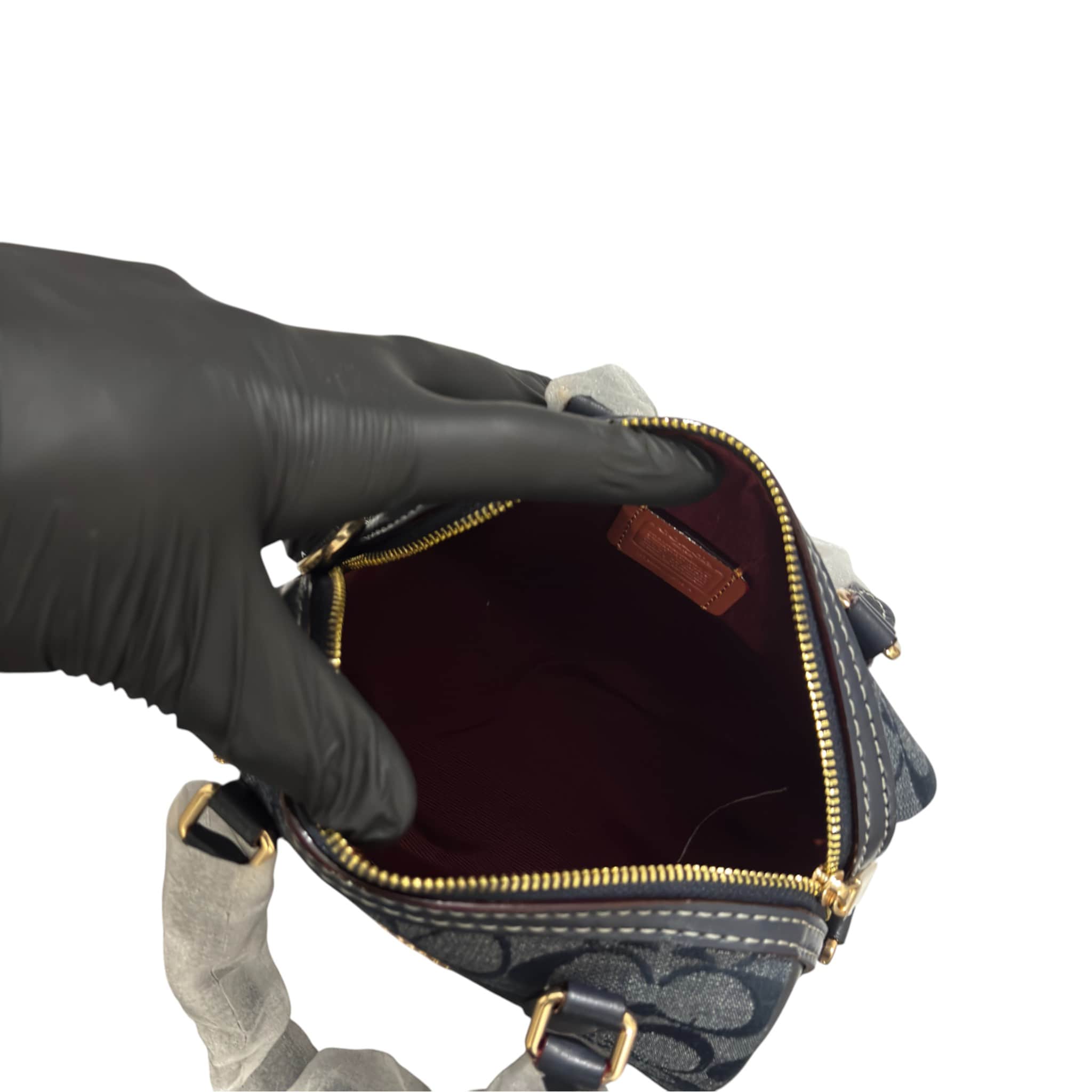 Coach Mini Denim Rowan Crossbody In Signature Chambray