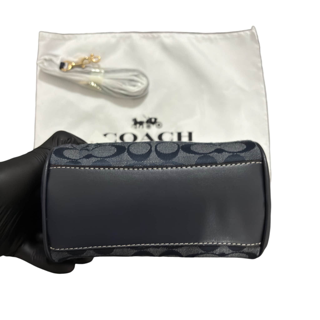 Coach Mini Denim Rowan Crossbody In Signature Chambray
