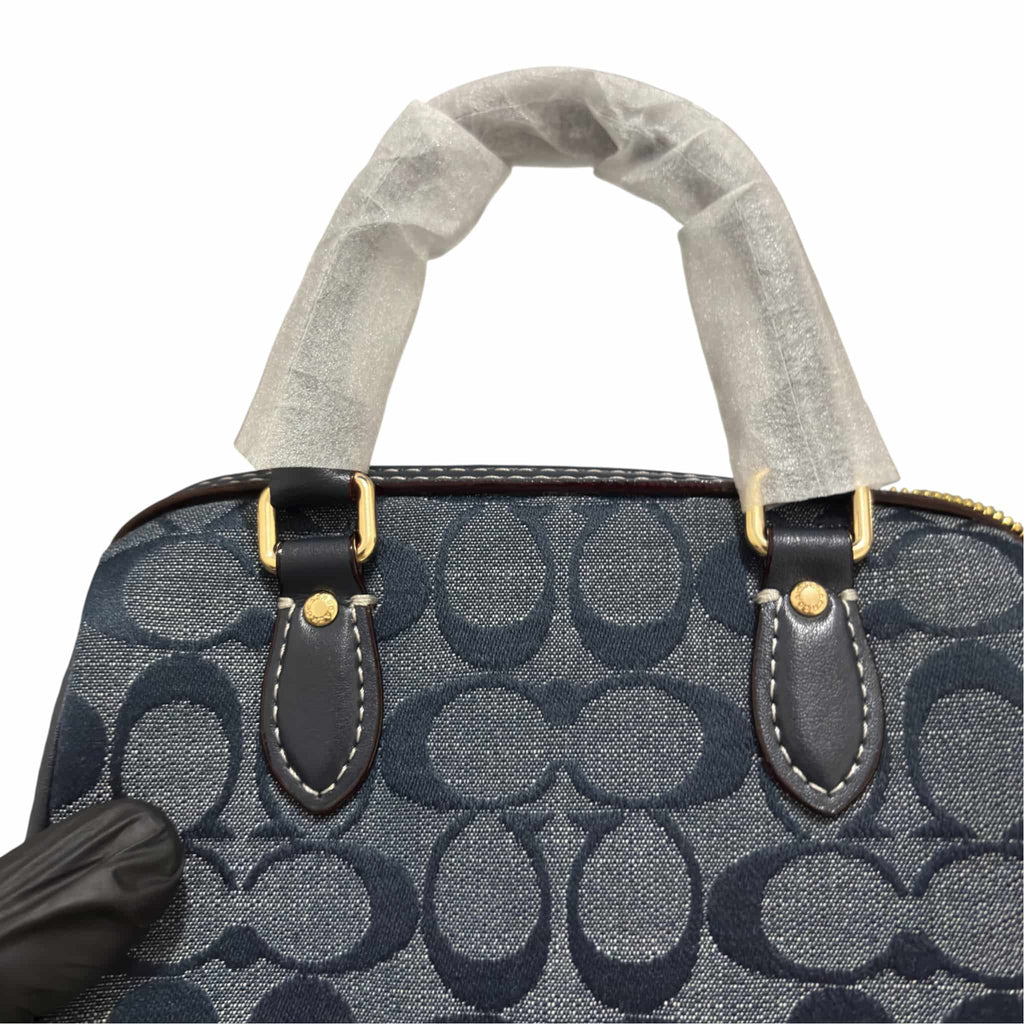 Coach Mini Denim Rowan Crossbody In Signature Chambray