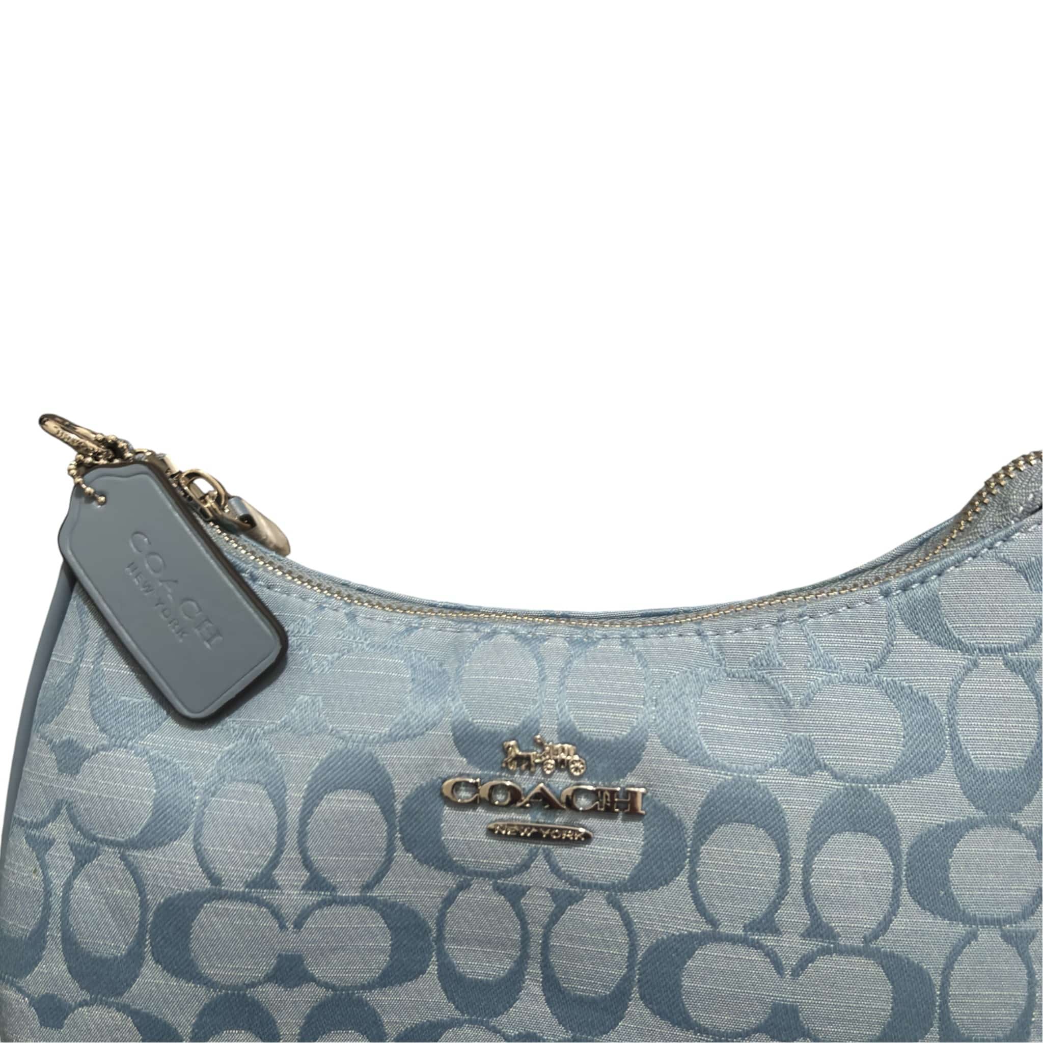Coach Teri Baby Blue Signature Canvas Bag