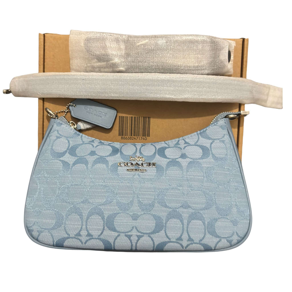 Coach Teri Baby Blue Signature Canvas Bag