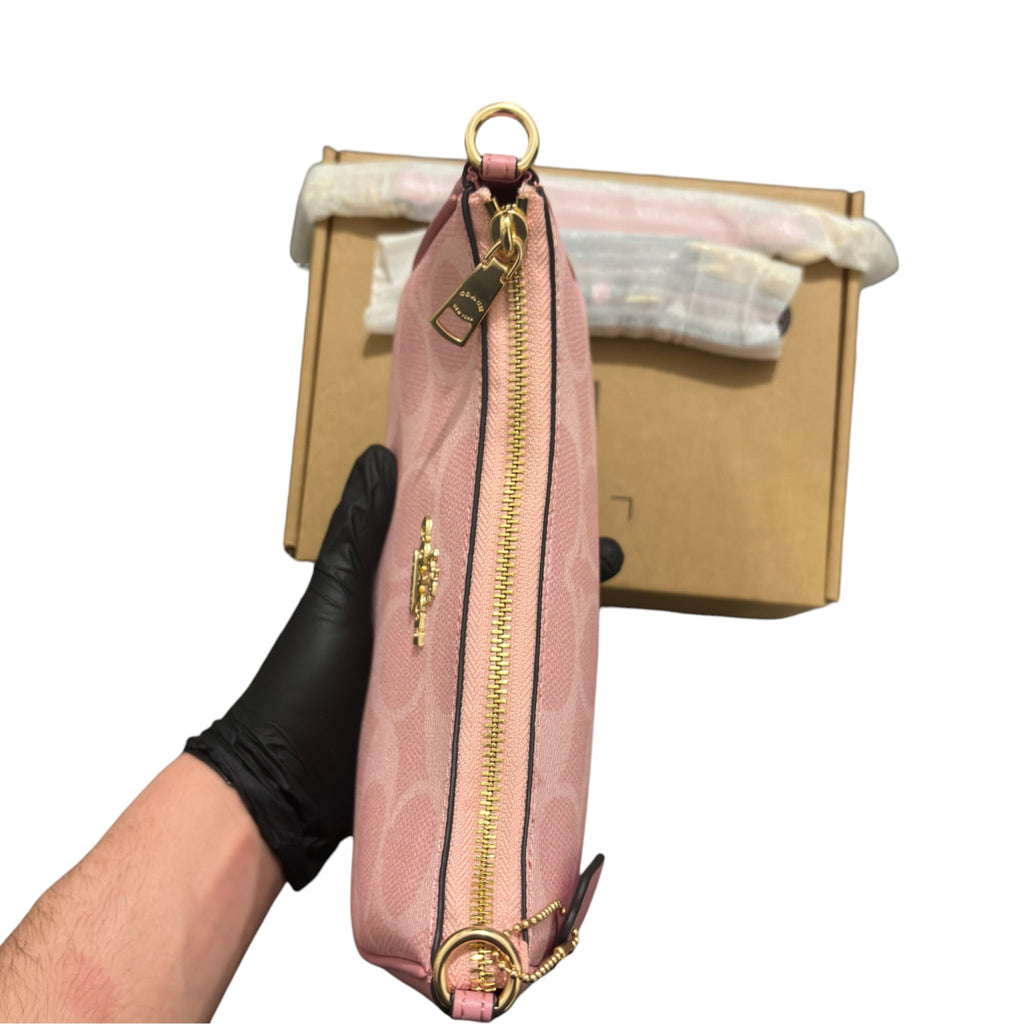 Coach Pink Signature Canvas Shoulder Bag