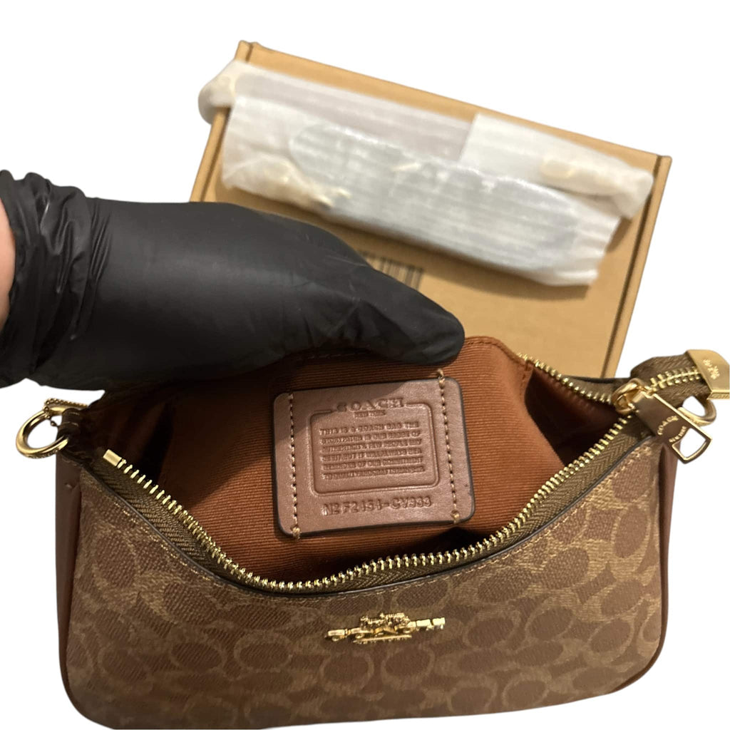 Coach Teri Signature Canvas Shoulder Bag