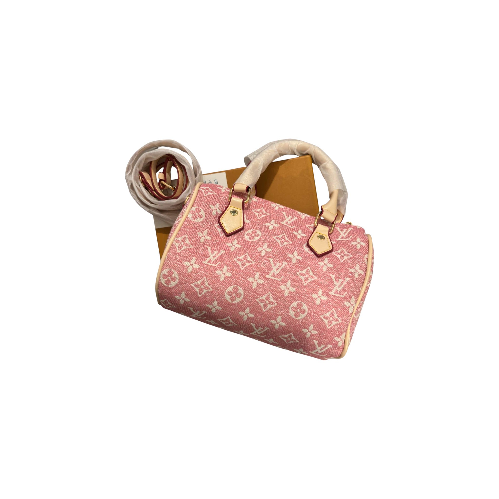 LV Pink Denim MINI Speedy Pillow bag LIMITED