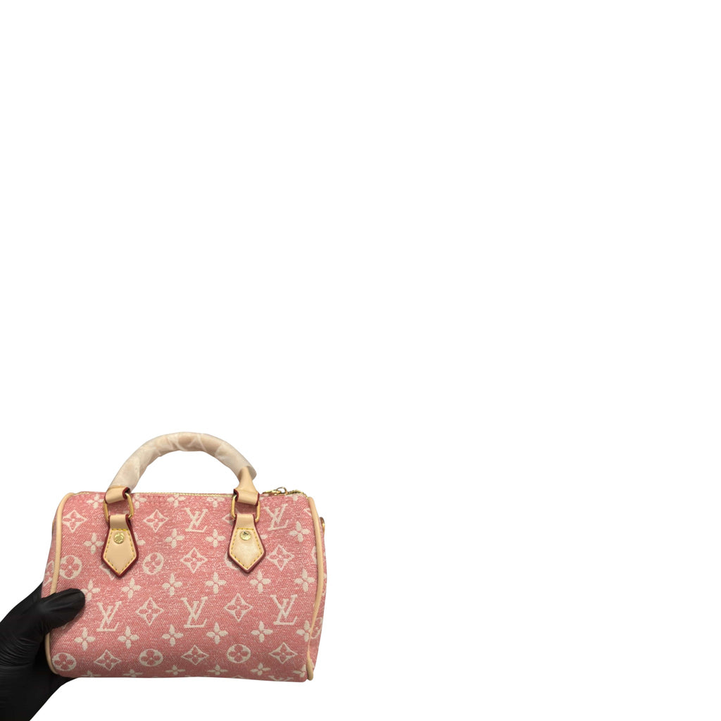LV Pink Denim MINI Speedy Pillow bag LIMITED