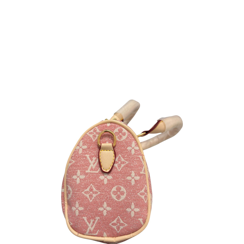 LV Pink Denim MINI Speedy Pillow bag LIMITED
