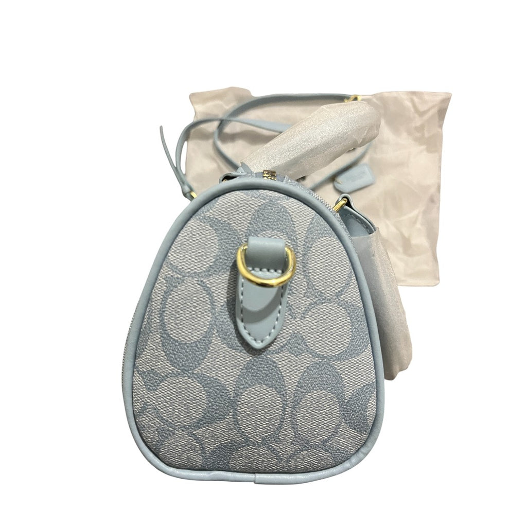 Coach Mini  Baby Blue Canvas Bag