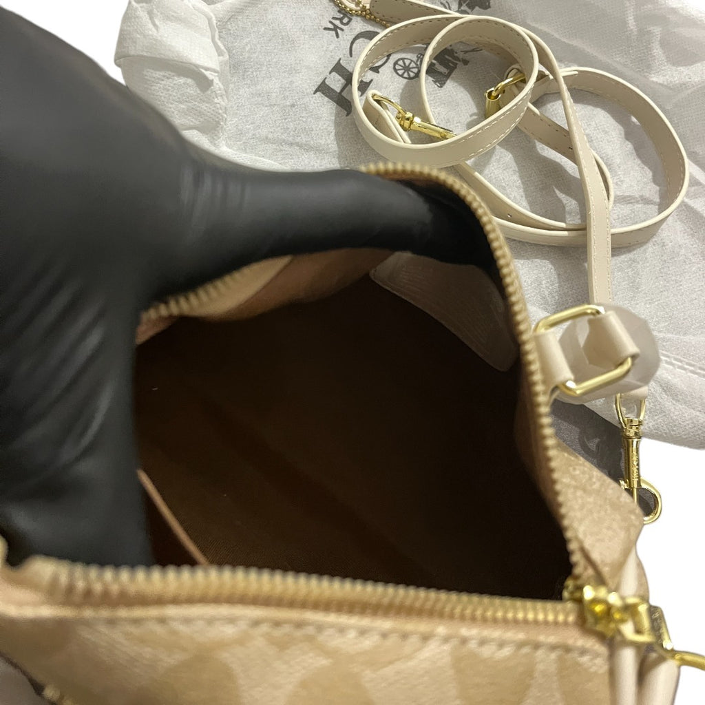 Coach Mini Rowan Beige Bag
