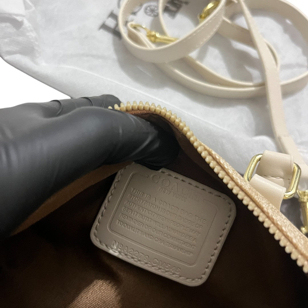 Coach Mini Rowan Beige Bag